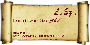 Lumnitzer Szegfű névjegykártya